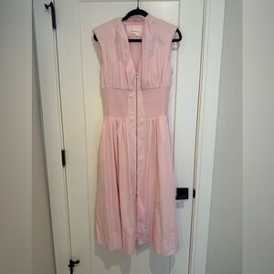 Anthropologie Pink Midi Dress